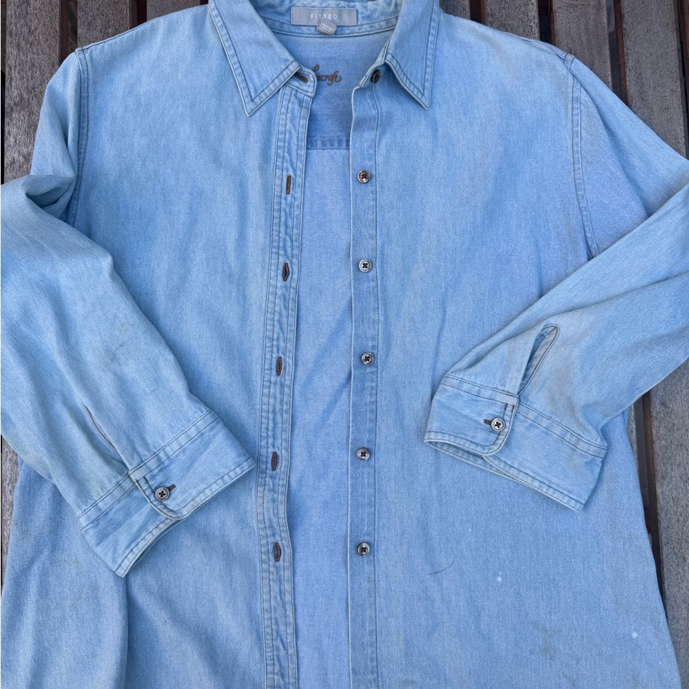 Foxcroft Light Blue Button Down Shirt